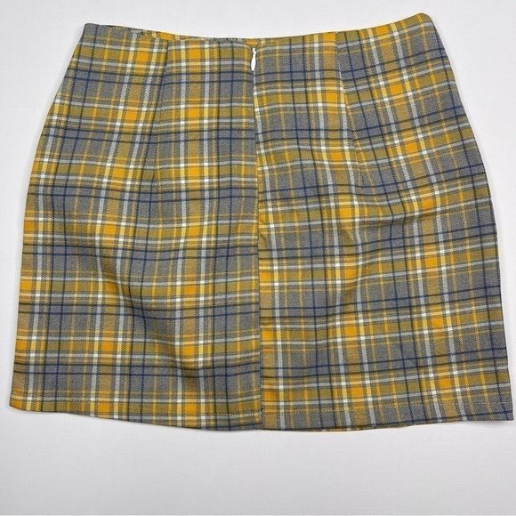 Better Be Skirt Mini Plaid Yellow Schoolgirl Preppy Library Academia Y2K New - Picture 4 of 10
